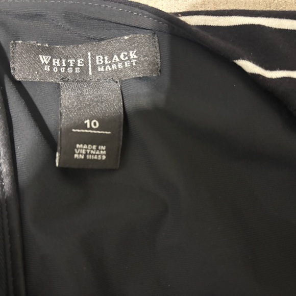 White House Black Market Instantly Slimming Striped Sheath Dress-Sz 10 - Picture 6 of 7